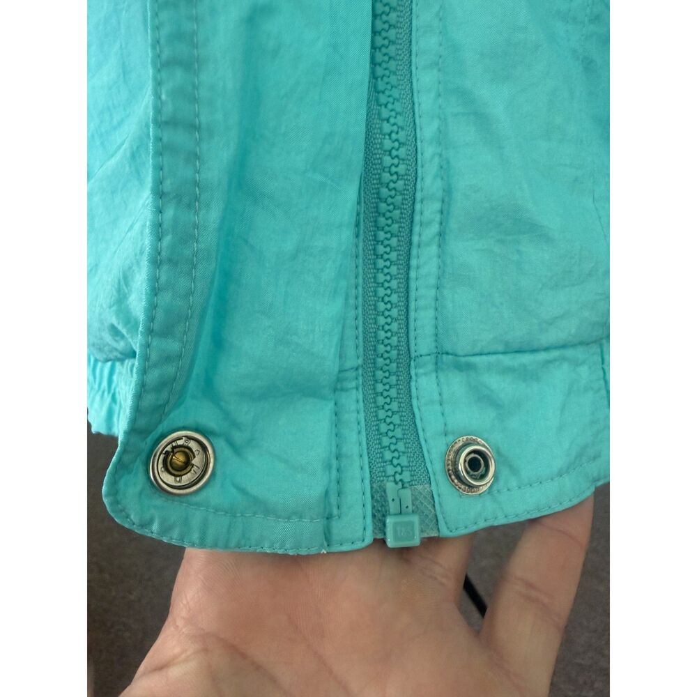 Vintage 80s 90s Blair Teal Nylon Windbreaker Jacket Lightweight Bomber Size Med - Picture 4 of 6